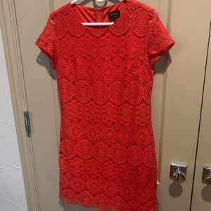 NWT Laundry by Shelli Segal Lace Overlay Cap Sleeve Dress 6